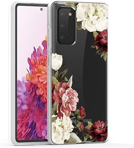 Miniatura 4 de Funda para Galaxy S20 FE 5G, para Samsung S20FE funda floral transparente, TPU a prueba de golpes, funda protectora transparente para teléfono,