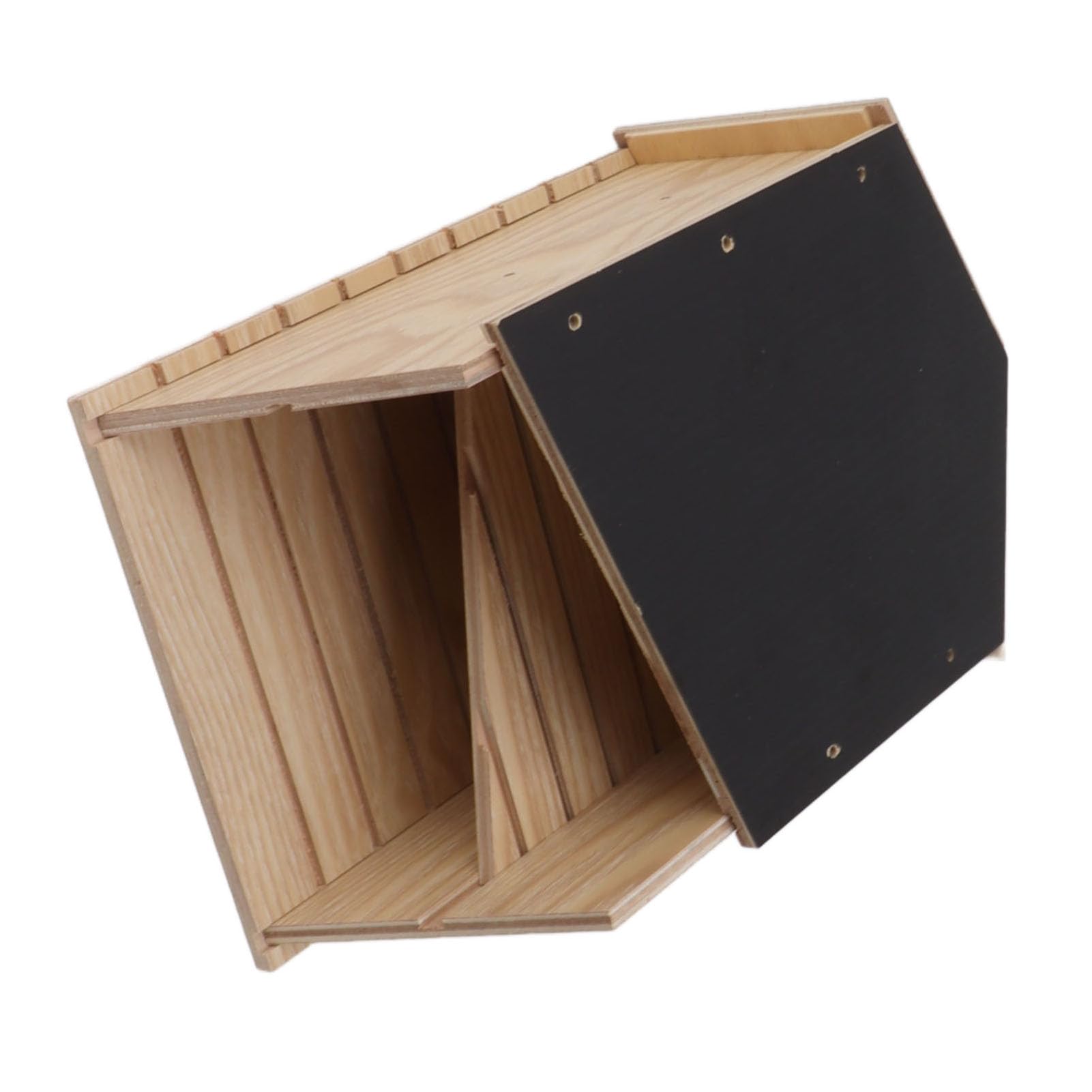 Asixxsix Casa de Murciélagos, Caja de Madera de Doble Cámara para Murciélagos, Resistente a la Intemperie, Fácil de Instalar, Limpia su Jardín de Insectos, 5.7x8.9x3.5in