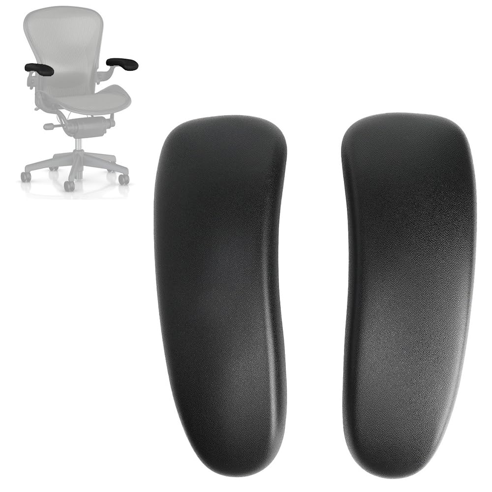 MingYi.office Vinyl Arm Pads Caps for Herman Miller Classic Aeron Chair Graphite Black