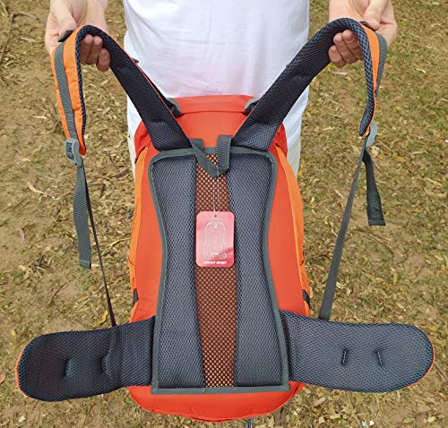 MOCHILA RESISTENTE 35L IMPERMEÁVEL CAMPING TRILHA VIAGEM PESCA MOTOBOY Cor:Laranja