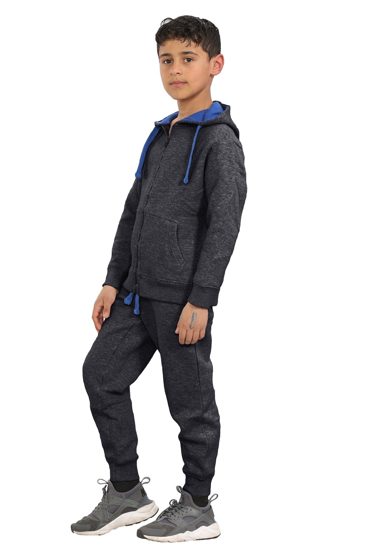 Nowy chłopięcy dzieci kontrastowy dres z kapturem dres treningowy u góry dołu dres do joggingu dres