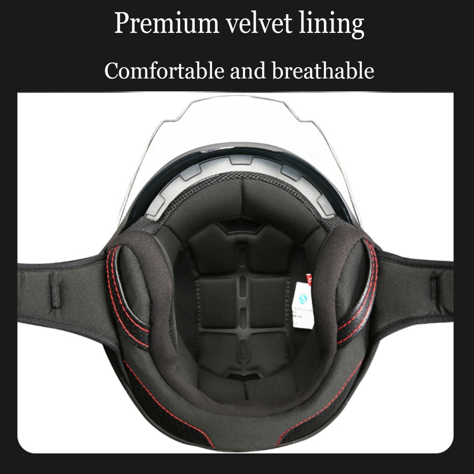 BAUTI Casque Moto à Visage Ouvert Casque Jet 3/4 Casque Demi-Couverture Vintage Approuvé par Le ECE Double Pare-Soleil Casque D'été Léger Homme Femme Scooter Cyclomoteur Chopper N,L=(57-58CM)