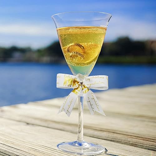 Miniatura 7 de 4 rollos de cintas de graduación 2025 para manualidades, cintas de grogrén de 1 pulgada y 38 pulgadas de ancho, cintas blancas y negras impresas