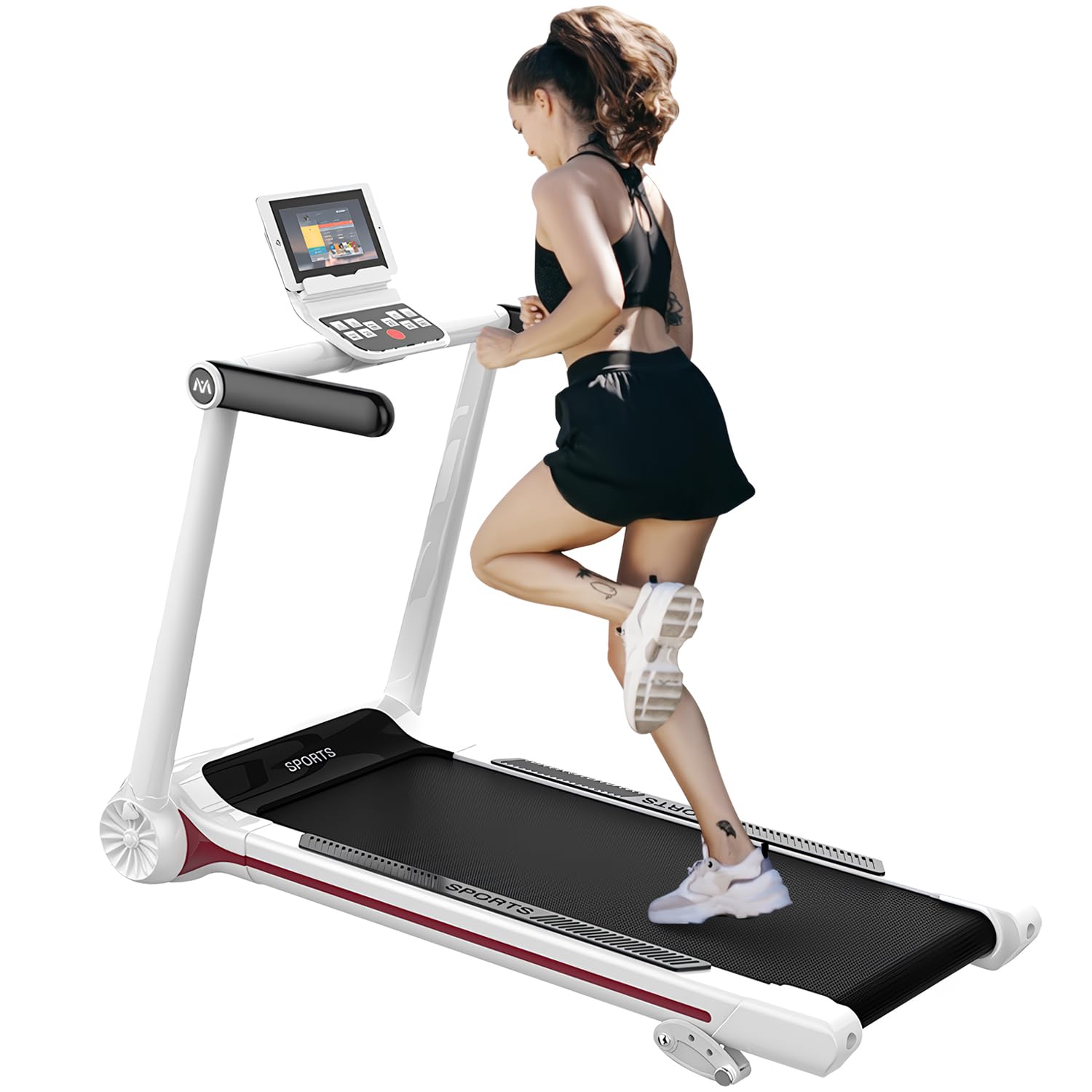 Maston Treadmill MST-B150 Treadmill, Automatic Incline 15% & Hydraulic Soft Drop System Foldable Home Treadmill 3.5HP Peak Motor | 150Kgs User Weight,Spacious Running Platform and Speaker
