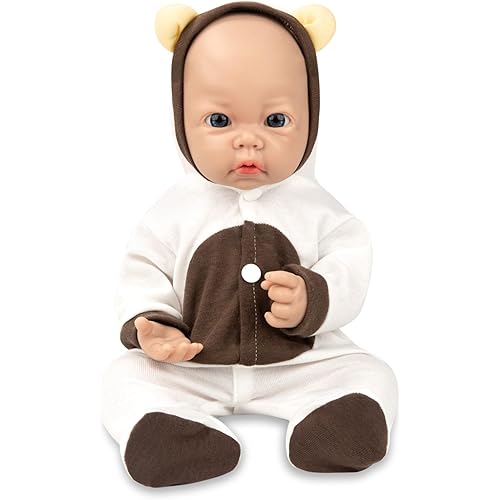 Vollence 17 inch Reborn Silicone Baby Dolls Full Body Girl Anatomically Correct for Kids Toddlers Child Children Birthday Chirstmas Gifts - Girl