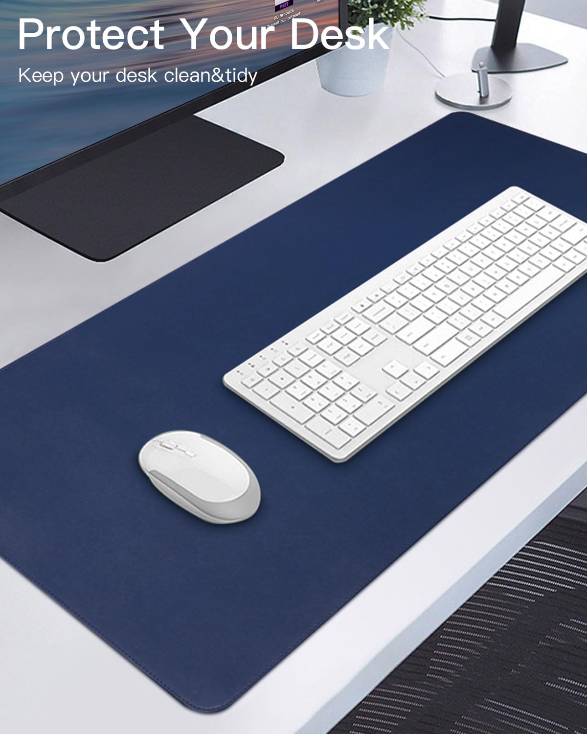MYMIND® Bureauonderlegger, set van 2, 80 x 40 cm