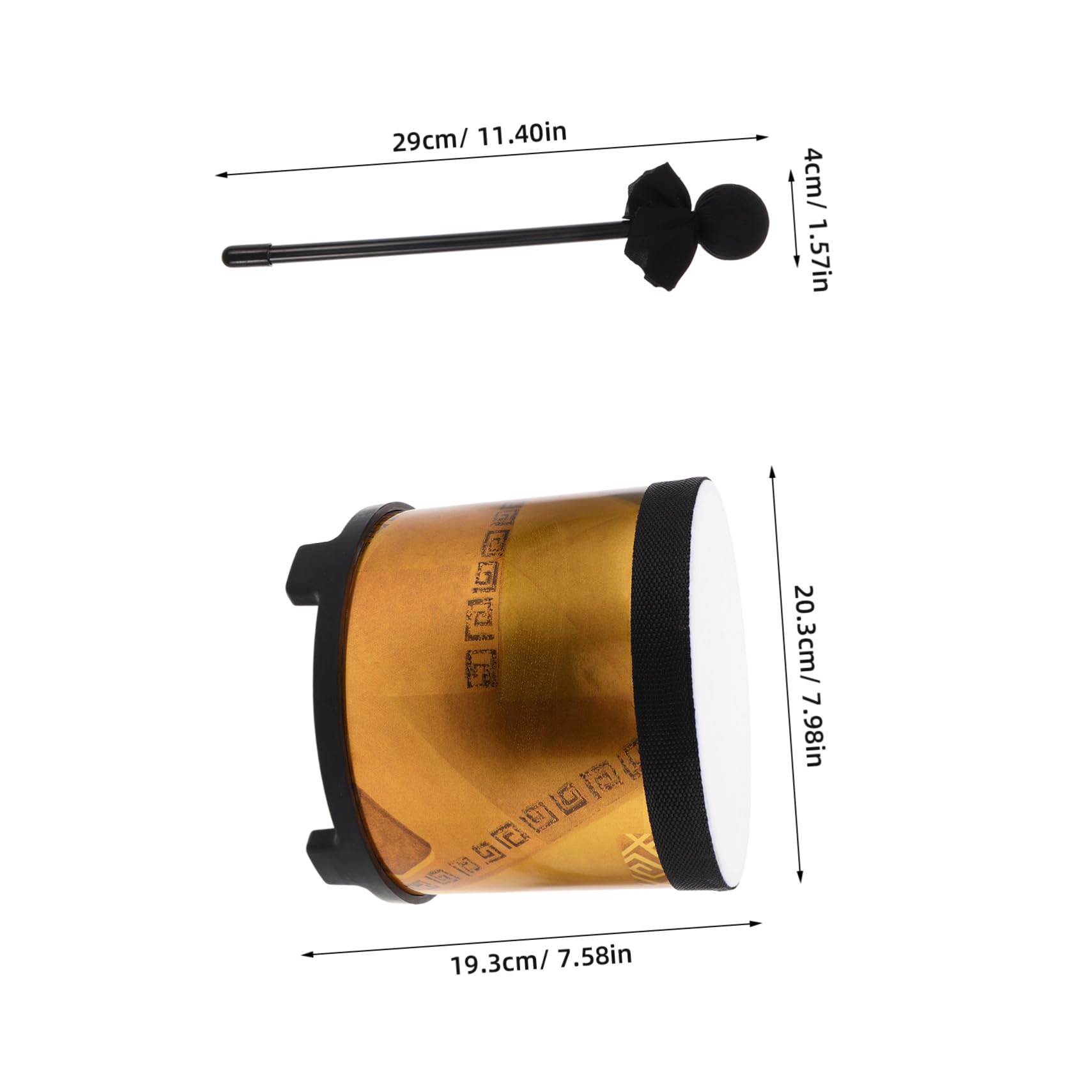 ABOOFAN Floor Tom Strumento Orff per Educazione Musicale Prescolare con Bacchette Percussione per Principianti Leggero e Resistente per Apprendimento Musicale Infantile