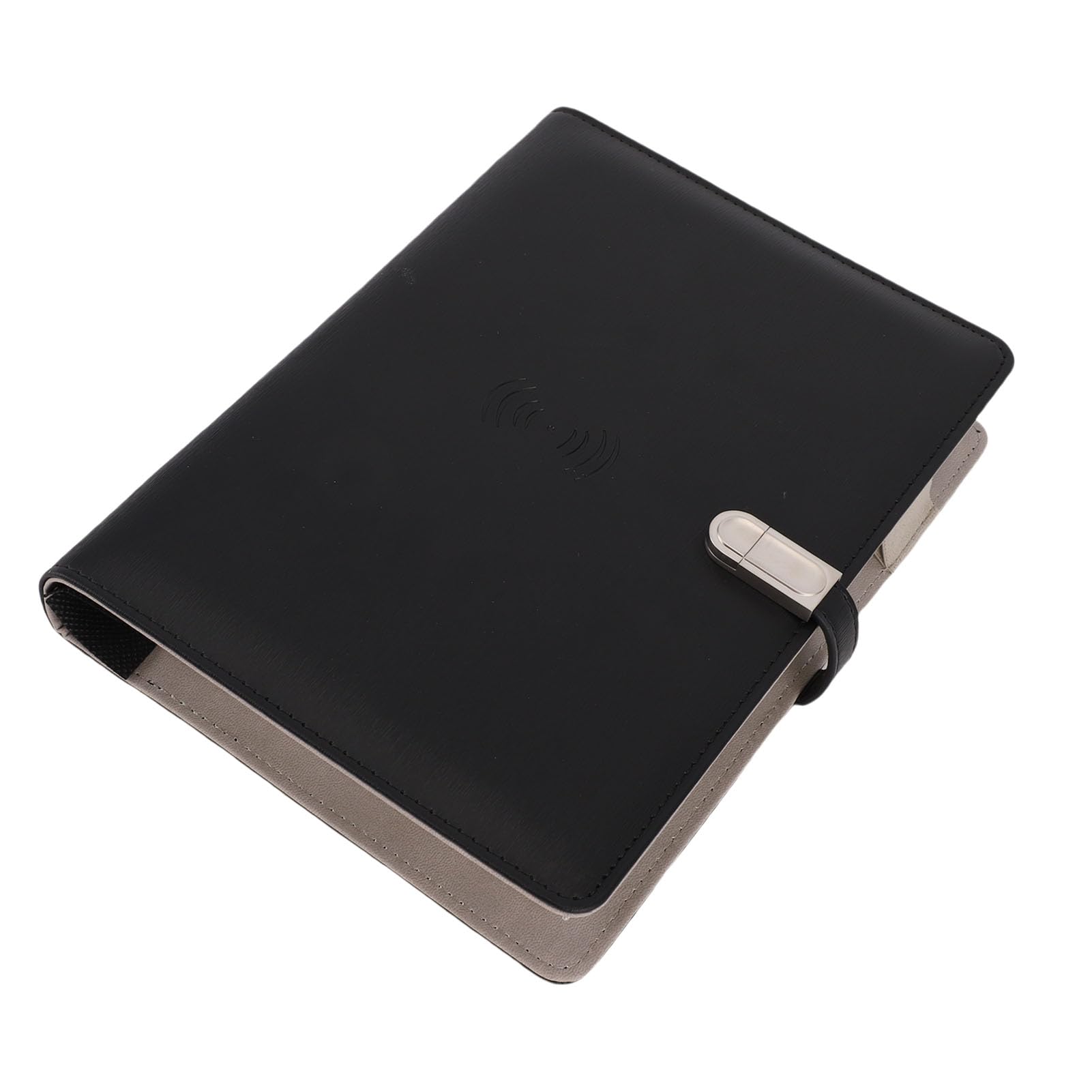 Aramox Carnet de Chargement personnalisé, Journal Rechargeable en Cuir PU avec Lumière et Banque d'alimentation pour les Voyages et les études
