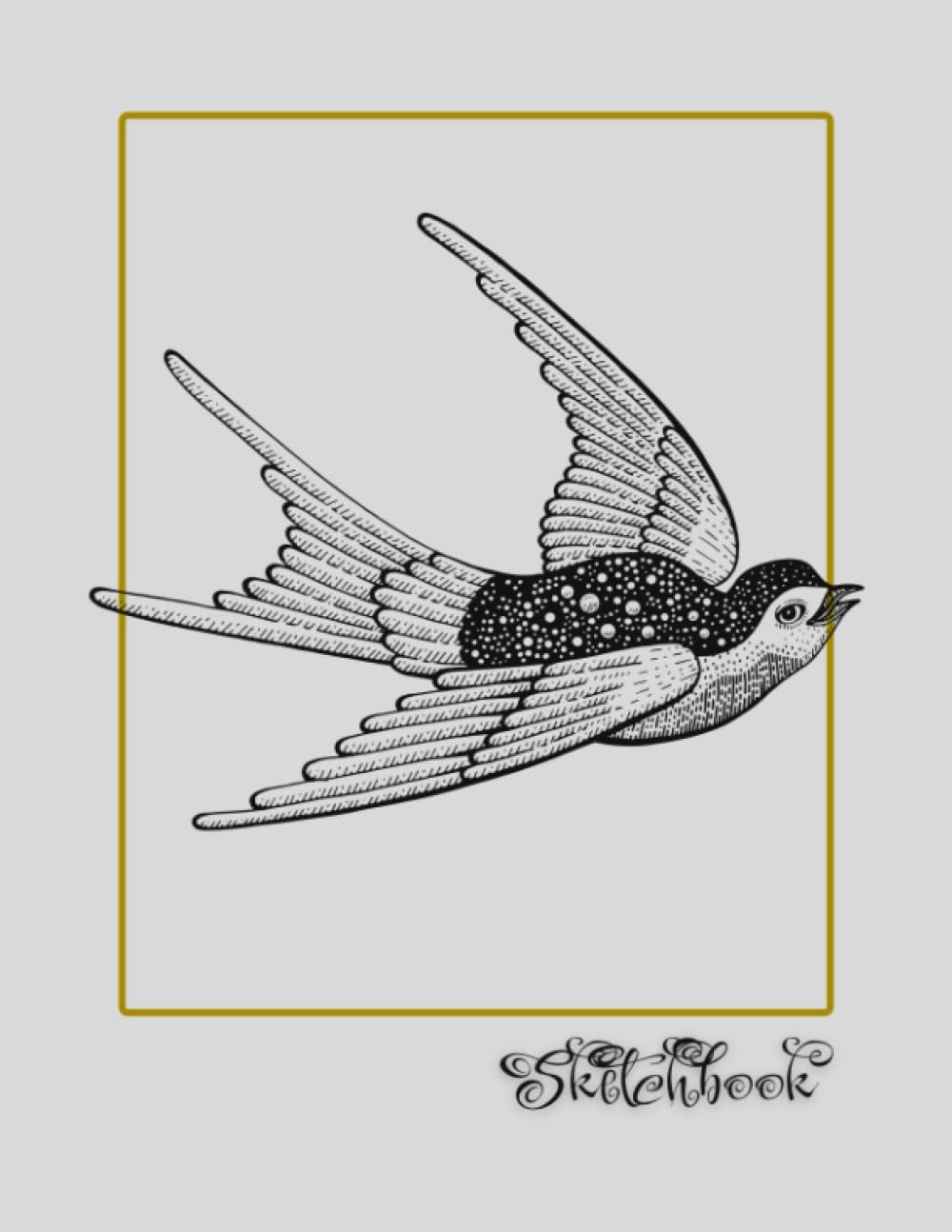 Sketchbook: Bird Sketch, Large 8.5" x 11", 110 Pages, Perfect for Everyone, Crayons, Pencils, Drawing and Sketching