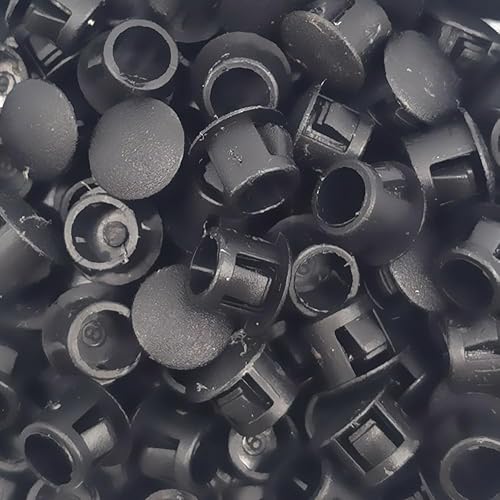 Vista 23 de Tapones de agujero de 1/2 pulgada de plástico tipo empotrado, tapones de orificio a presión para tubo de bloqueo a presión, tapas de rosca, tapas