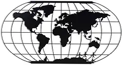 Painel Mapa Mundi Minimal 43x85cm, Mural Magnético, Quadro Metálico, para fixar Fotos, Recados - Geguton