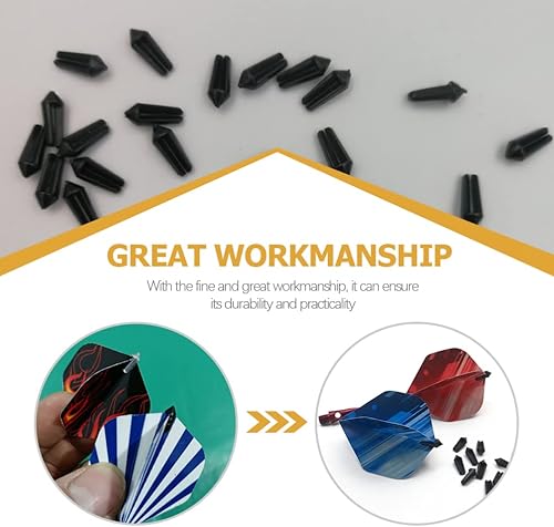 Miniatura 8 de Protectores de vuelo de dardos de plástico, 40 unidades, corrector de ala de dardo, protector de dardos de 90 grados, accesorios para dardos de