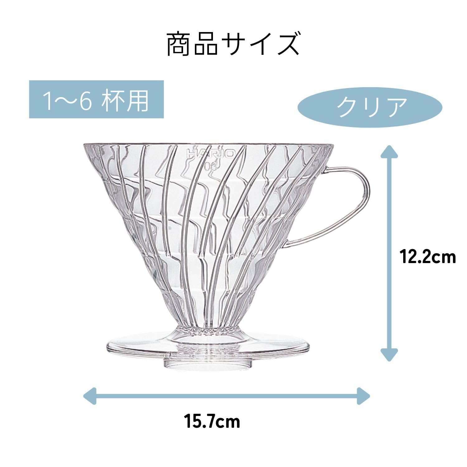 Amazon｜HARIO(ハリオ) V60 透過ドリッパー 03 クリア 1~6杯用
