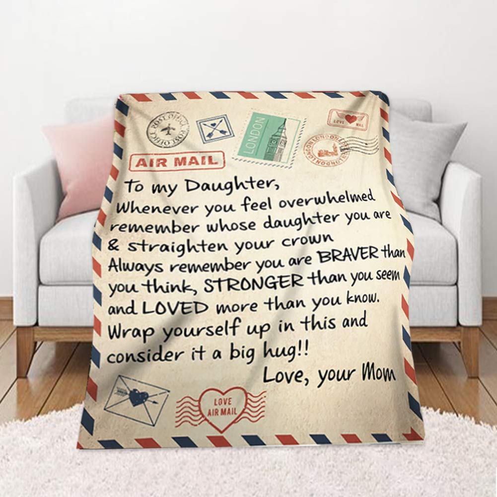Amazon.com: to My Daughter Blanket from Mom,Daughter Birthday Christmas  Idea Blanket Gifts Mom to Daughter Super Soft Cozy Flannel Throw Blanket(50  * 60) : Home u0026 Kitchen