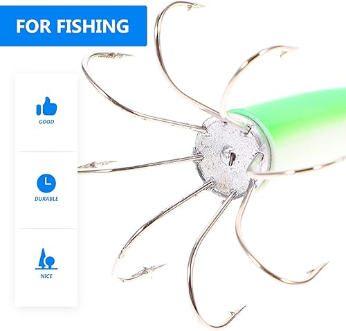 Miniatura 2 de VANZACK Señuelos de pesca luminosos profesionales que brillan en la oscuridad, anzuelos de calamar