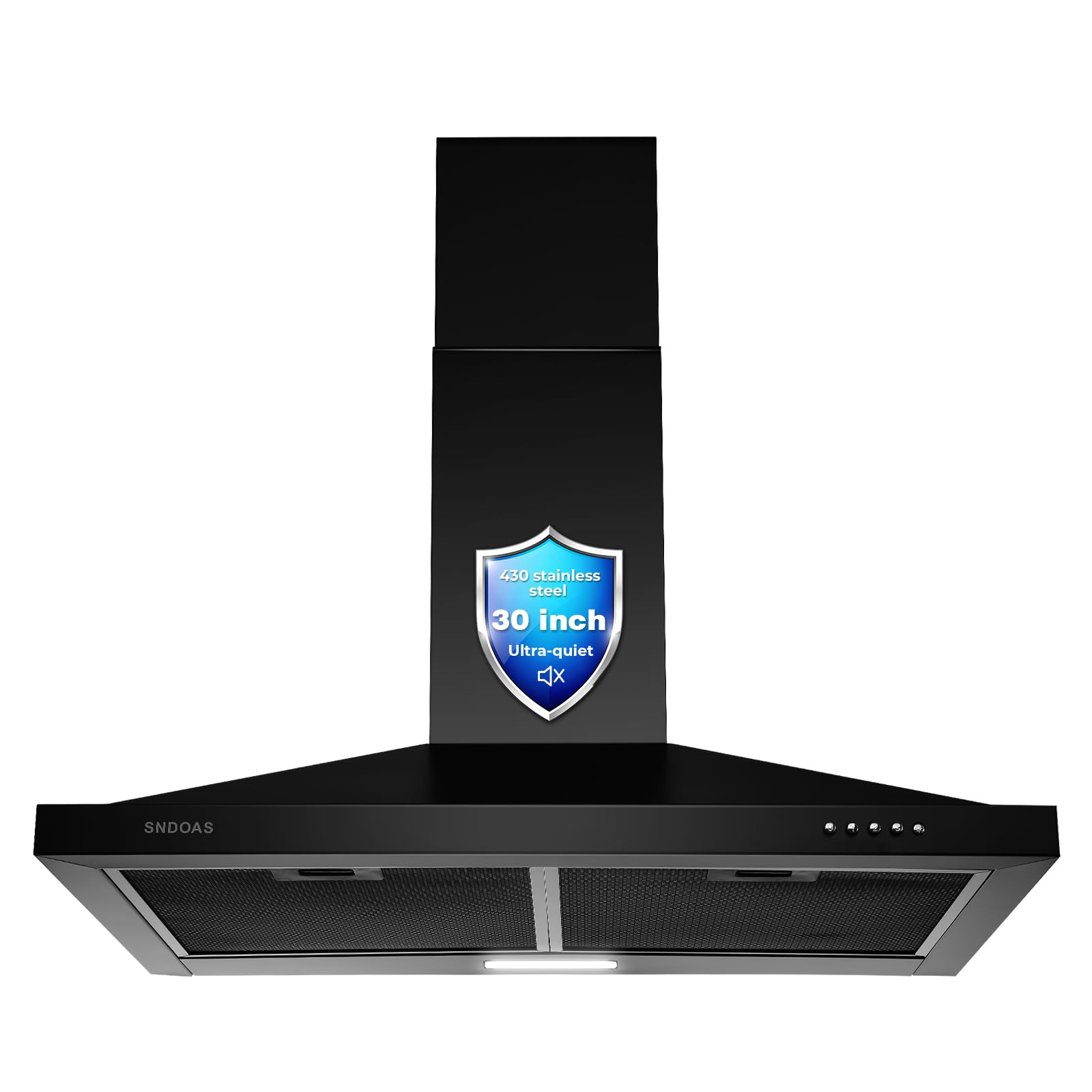 SNDOAS Black Range Hood 30 inch Wall Mount