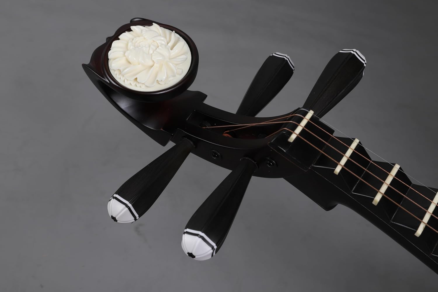 LANDTOM Recommended Yuehai(乐海) 91W African Rosewood Chinese Lute Traditional Stringed Instrument PiPa for Pipa Performance Professional Grade Examination