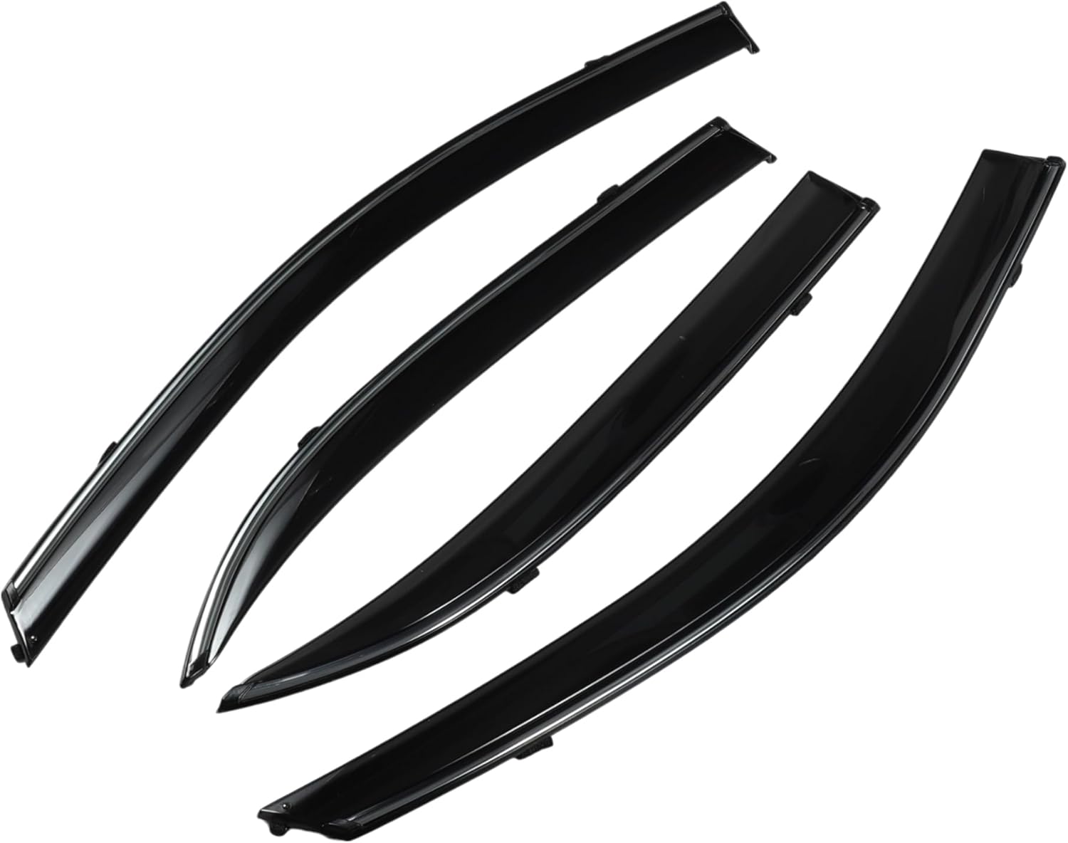 Window Deflectors for Toyota Corolla 2003-2008 Vent Visors Black Rain Guards Reinforced Acrylic 4 Pcs
