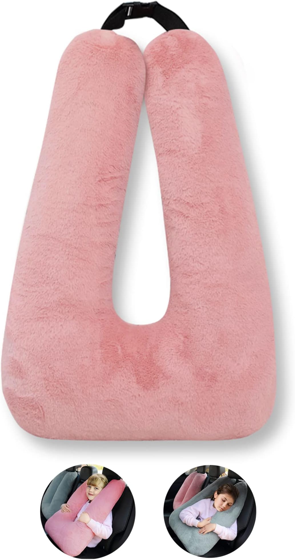 Coussin De Voyage H Pour Enfant/adulte – Appui-tête Et Corps En Voiture – Taille 68x55 Cm – Motif Dinosaure Bleu – Lavable En Machine
