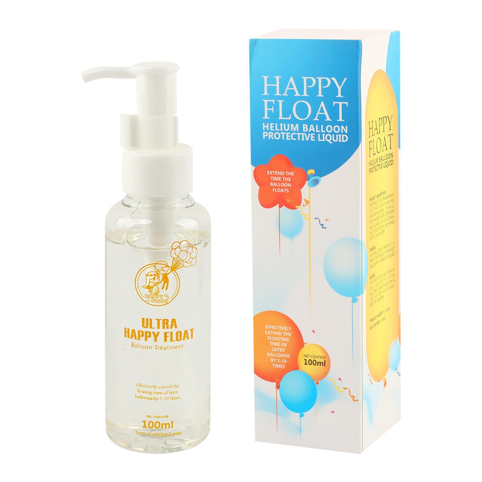 Hi Float,Ultra Hi-Float BalloonTreatment for Latex Balloons,Hold Helium Longer,Eco-Friendly Balloons Protective Fluid With Pump for Party Decorations(SIZE:100ml)
