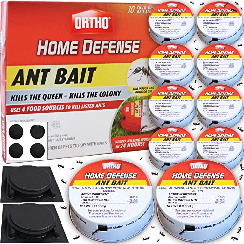 Ant Traps Indoor by ORTHO Home Defense 10pk- Metallic & Adhesive Ant Killer Indoor & Outdoor - Trap & Bait Traps Outdoor