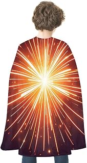 Renaissance Cape Halloween Costume for Men Women Explosion Firework 3D Vintage Capelet for Cosplay Parties Explosion Firework 3D
