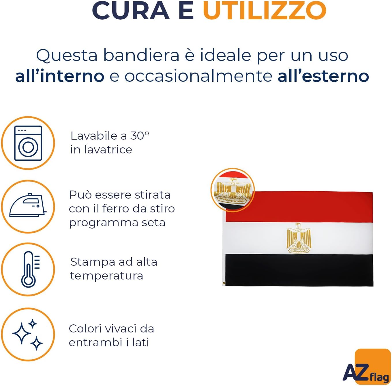 AZ FLAG Bandiera Egitto 150 x 90 cm - Bandiera Egiziana 90 x 150 cm - 5