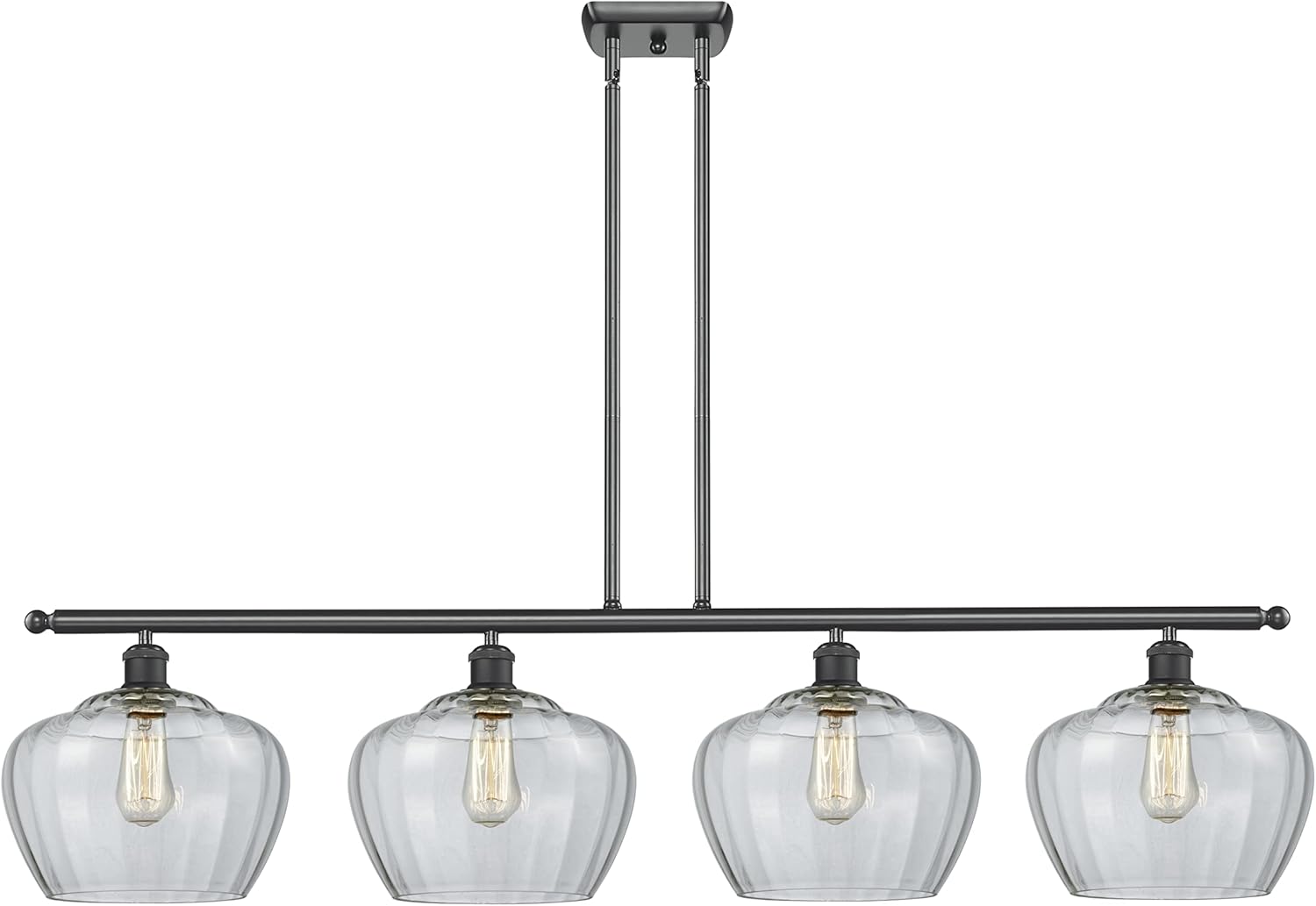 Innovations 516-4I-BK-G92-L-LED 4 Island Light Vintage Dimmable LED, Matte Black