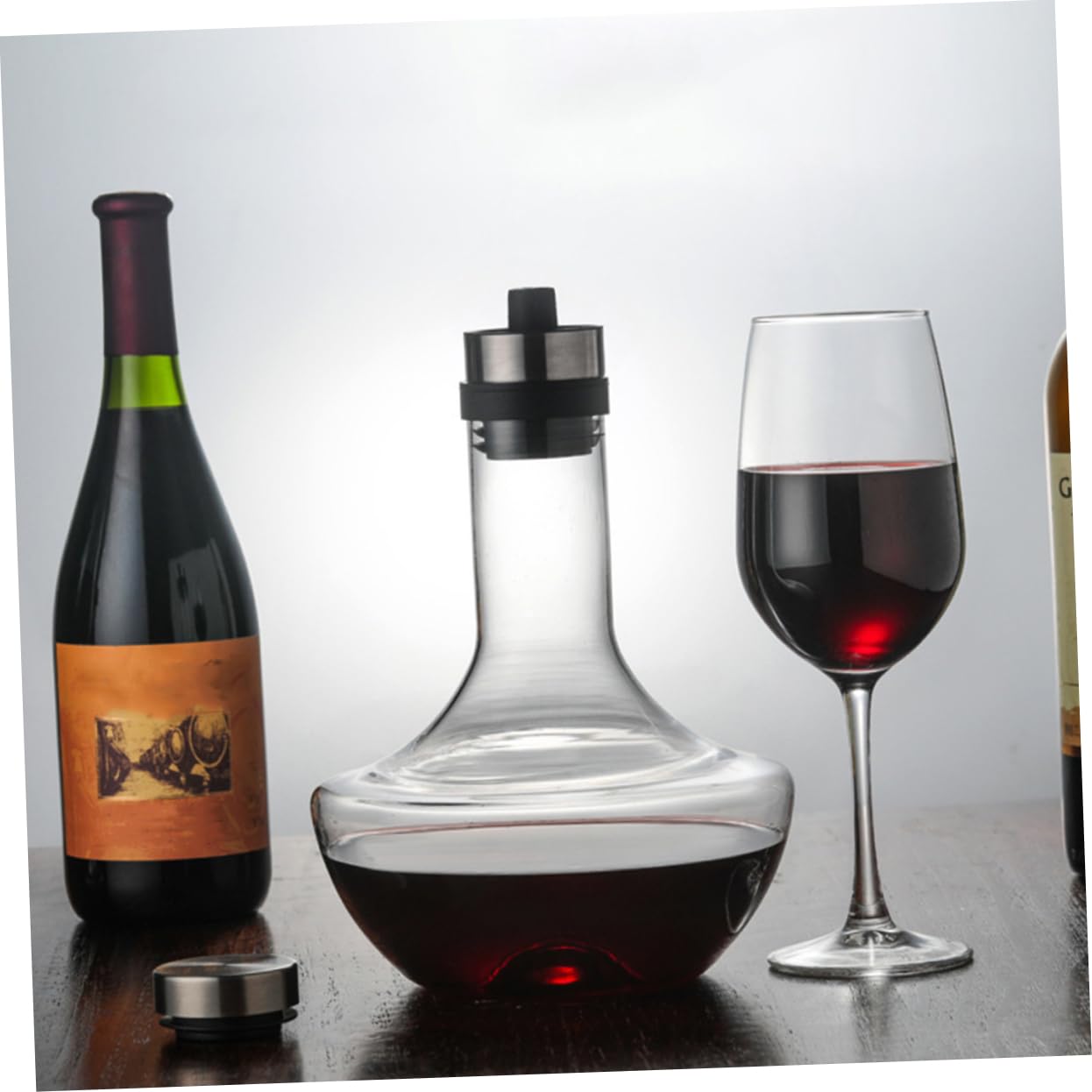 Cabilock 1 Decantador De Vidrio Para Vino Jarra Para Vino Whisky Aireador Con Tapa Y Protector