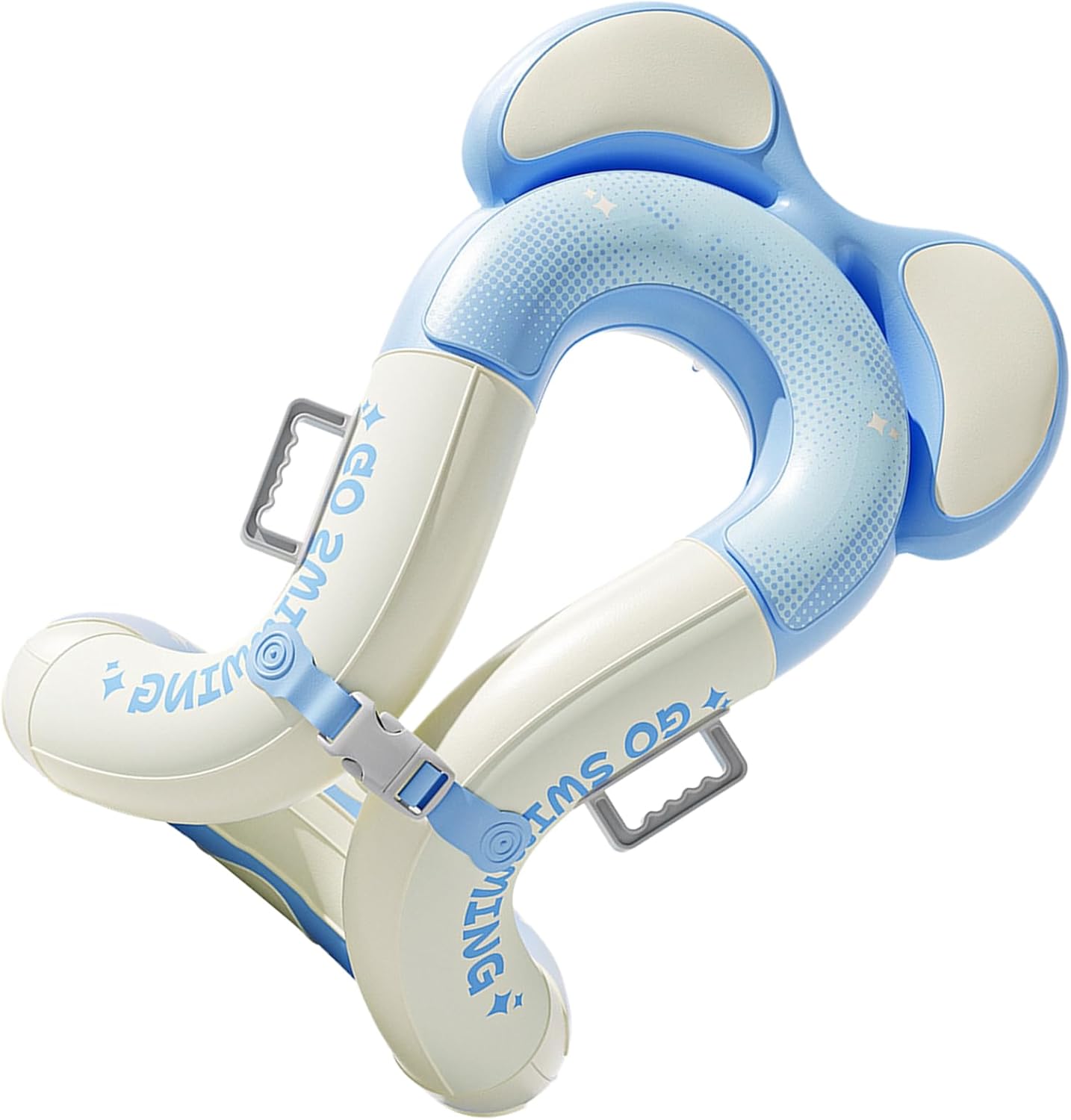 Kids Swim Trainer – Inflatable Lifejackets, Swimming Arm Floats | Paddle Support Vest for Toddler, Children Ages 3–15, Safety Floatation Aid for Beach, Pool, or Lake Water Activities and Fishing Blue - Image 1 of 8