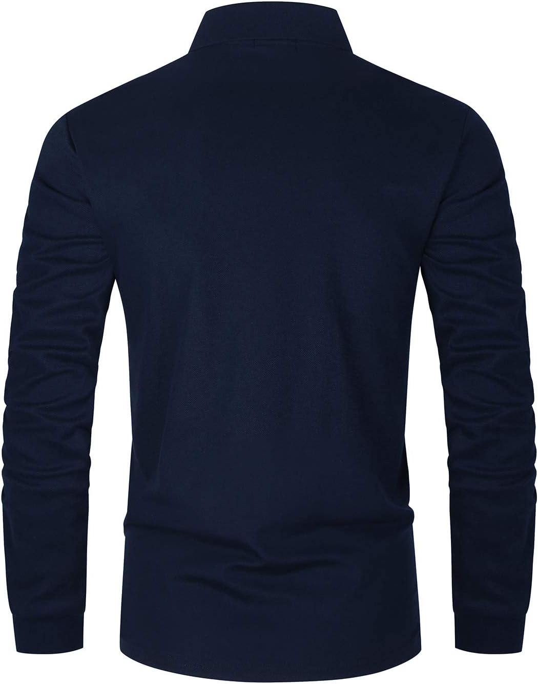 GHYUGR Men's Long Sleeve Polos Contrasting Colors Design Golf T-Shirt Casual Polo Shirts