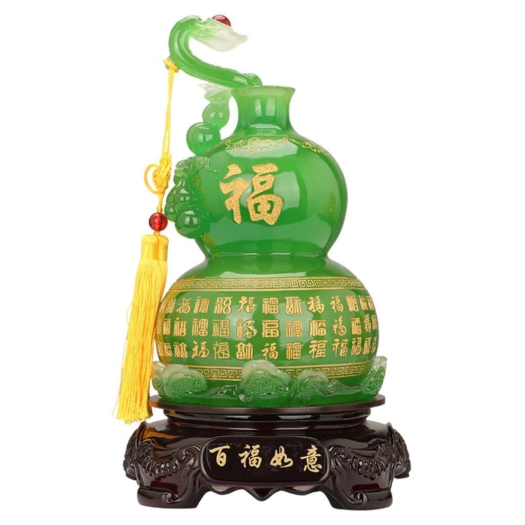 SBCGFY Feng Shui Statue,Fengshui Figurines Ornaments Figurines Decor Resin Crafts Decoration Ruyi Gourd Home Decoration Decoration Blessing Gift
