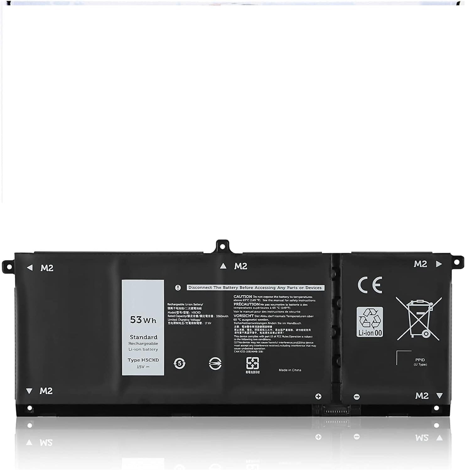 H5CKD 53Wh Battery Compatible for Dell Inspiron 5400 5406 7405 7300 7306 7500 7506 2 in 1 Silver 5300 5301 5401 5402 5408 5409 5501 5502 5509 Series 3120 3410 3510-picture-11