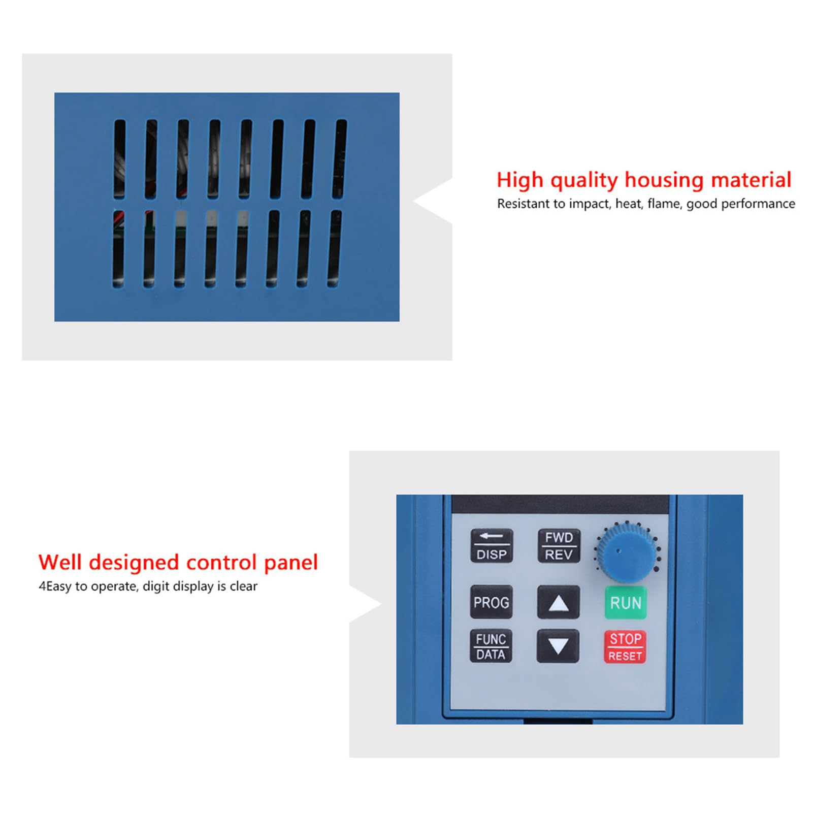 Inverter a Frequenza Variabile 380V 4KW Trifase con Display Digitale, VFD per Fresatrice CNC, Impermeabile, AT3-4000X