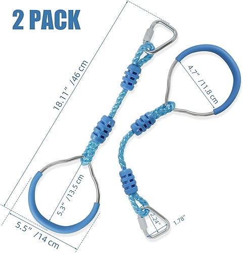 Miniatura 4 de American Ninja Warrior - Juego de carrera de obstáculos con anillo ninja para niños, para exteriores, selva, 2 azules para adultos, equipo de