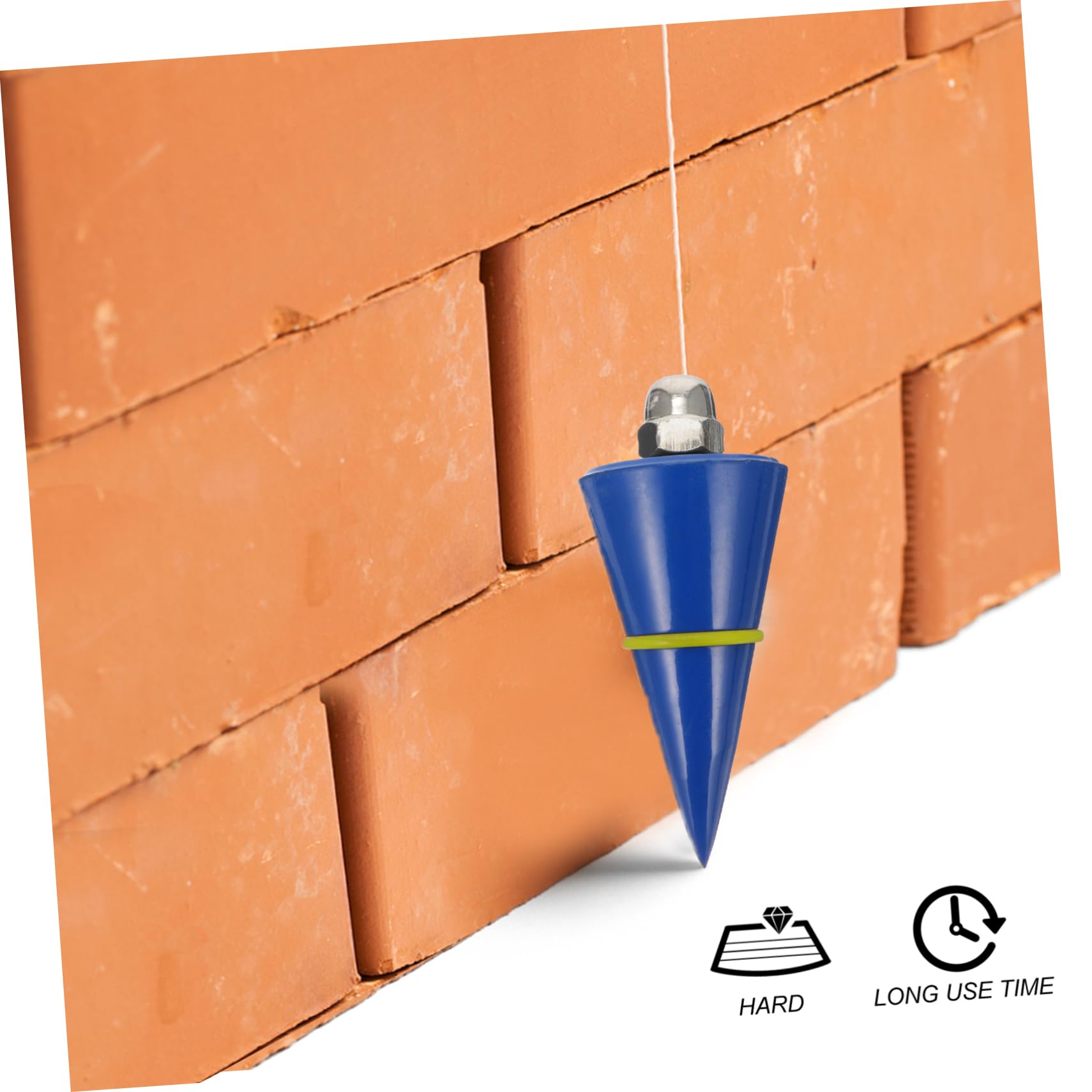 DOITOOL Fil à Plomb en Acier Bleu 300g, Outil de Mesure Construction, Mesure Précise Verticalité pour Fondations et Chantier Couleur Aléatoire
