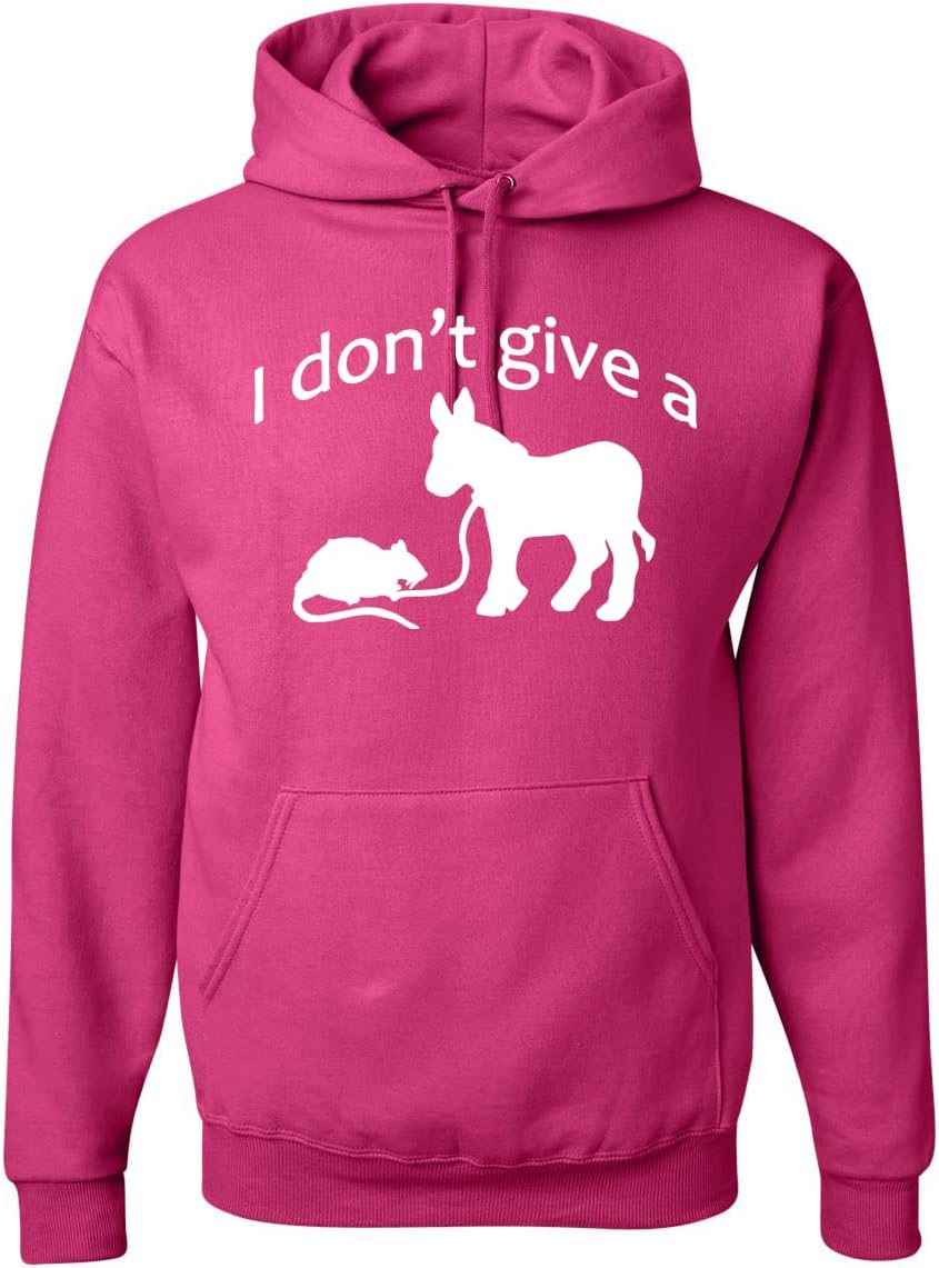 Wild Bobby I Don't Give a Rats Ass Sarcastic Funny Donkey and Rat Humor Unisex Graphic Hoodie Sweatshirt