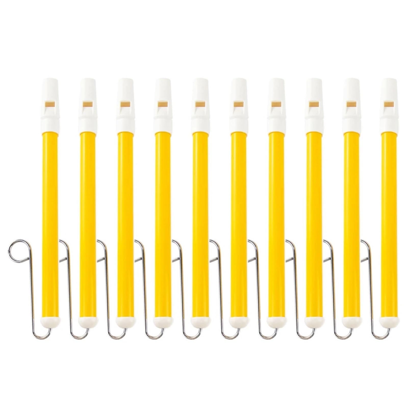 Flauto A Pistone 1/5/10 pezzi fischio scorrevole strumento musicale tirante flauto musica in plastica PVC Strumento Educazione Musicale(Yellow 10pcs)