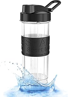 ROVLAK Bouteille d'eau de Sport 570 ML Portable Tritan Bouteille Plastique BPA Free Bouteille pour Travel, Sport, Bureau, Camping, Randonnée, Compatible avec Le Mélangeur de Smoothie