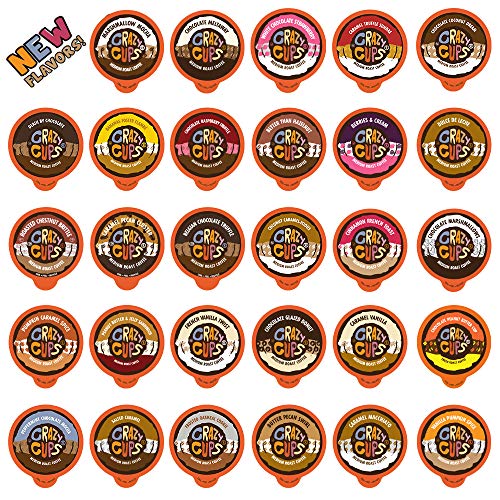 Flavored Coffee in Single Serve Coffee Pods - Flavor Coffee Variety Pack for Keurig K Cups Machine from Crazy Cups, 30 Count