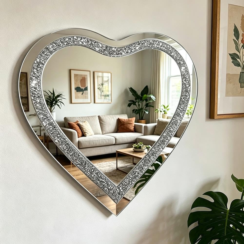 Generico Specchio da Parete a Forma di Cuore 30x30 cm Specchio Salotto