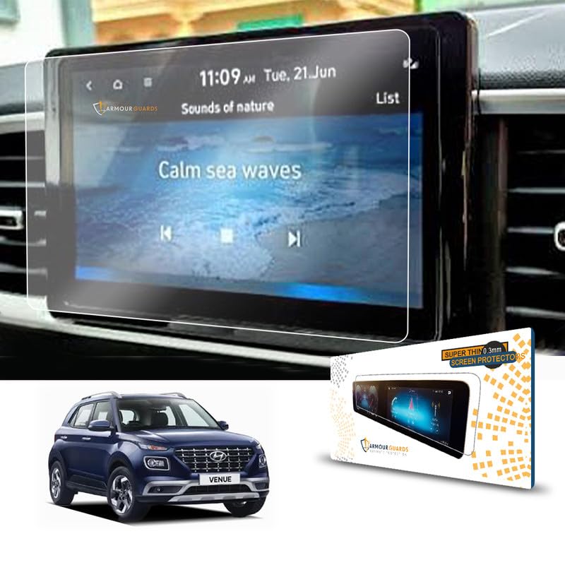 Image of Screen Protector Compatible With HYUNDAI Venue 2023 SX | SX Opt | N Line Infotainment (Screen With Bezel) | Clear | Pack of 1