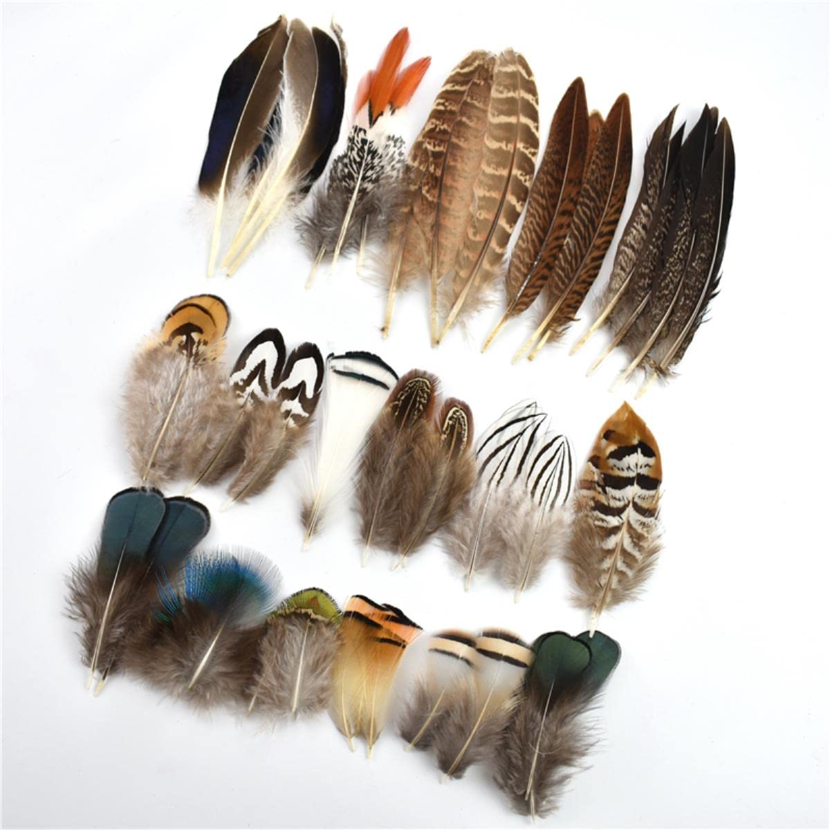 Natürliche Fasanenfedern, kleine Pfauen, Gänse, Huhn, Feder, Traumfänger, Dekoration, DIY, Schmuck, Handwerk, Dekoration, Größe 5–10 cm, 500 Stück