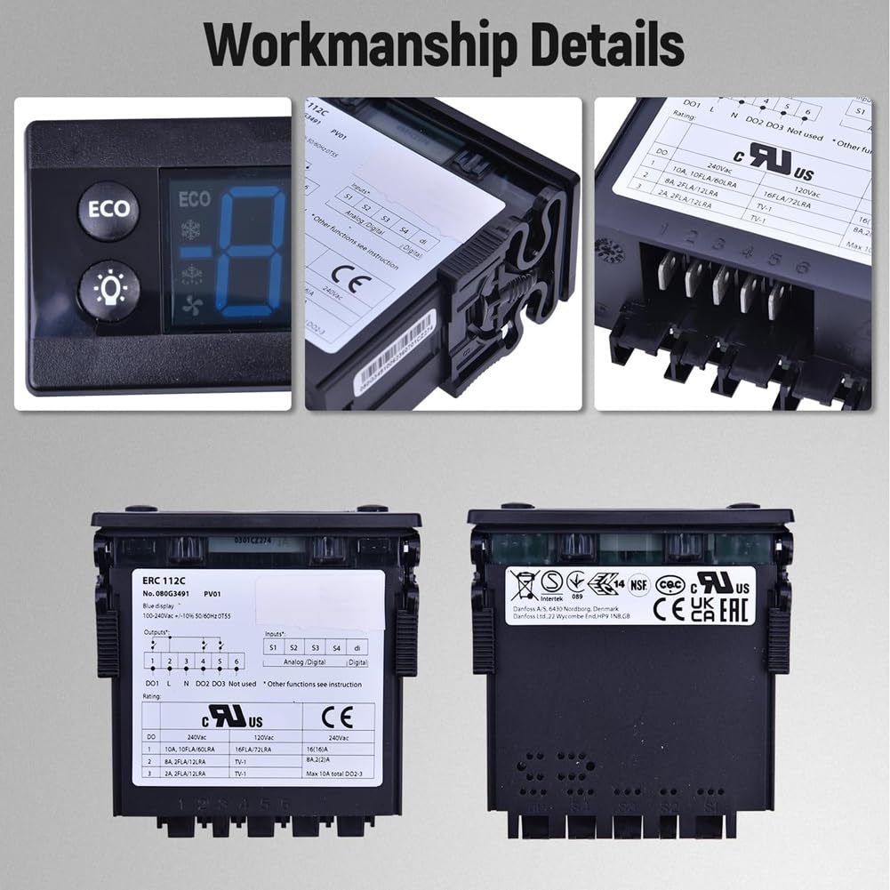 Temperaturcontroller -Kit ERC112C, Elektronischer Sensor Zur Verstärkten Kühlung für 080G3491