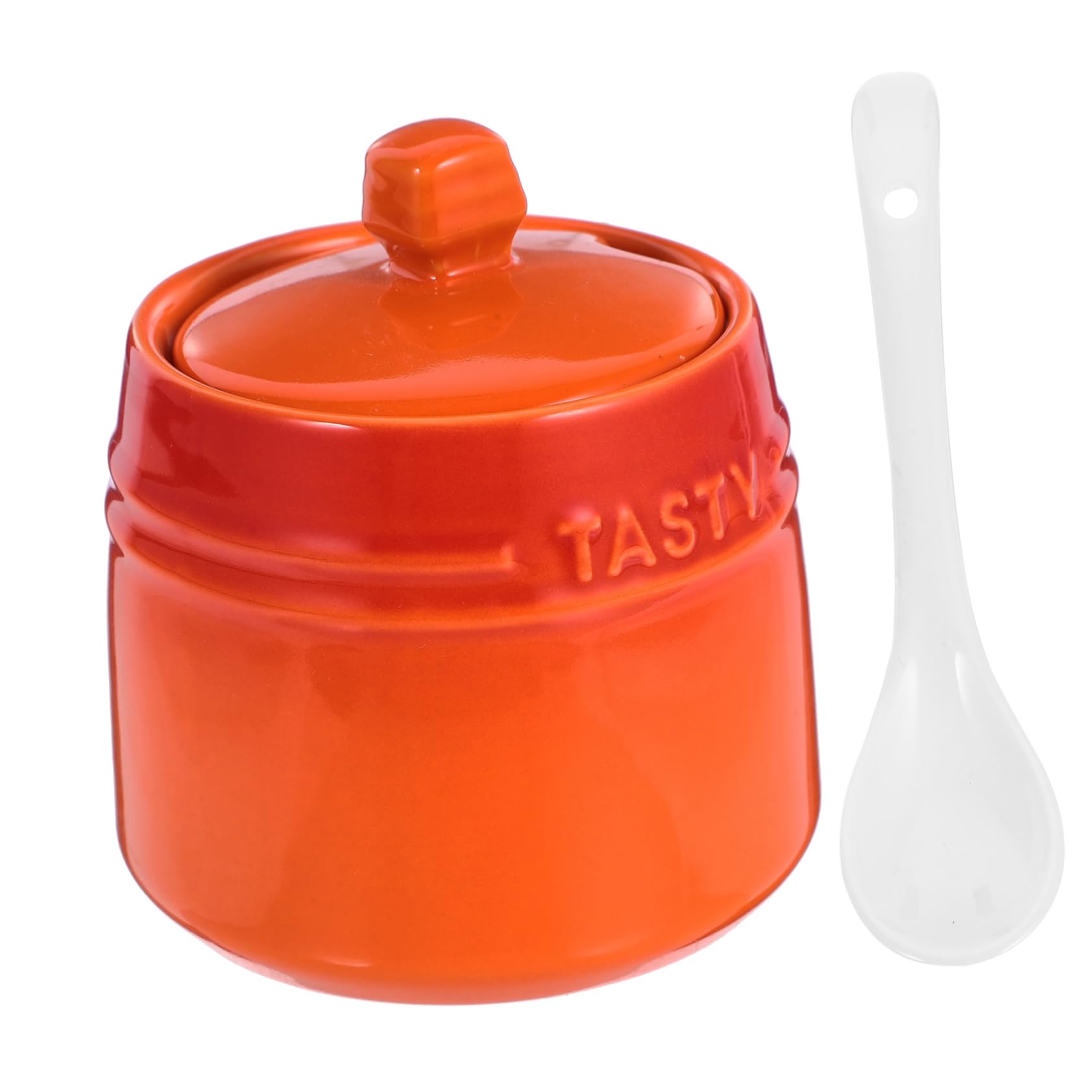 KICHOUSE 1 Set Condiment Jar with Spoon Seasoning Box and Salt Bowl for Kitchen Storage Multifunctional Spice Keeper to Enhance Home Decor