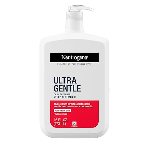 Miniatura 1 de Neutrogena Limpiador facial diario ultra suave con provitamina B5 para pieles propensas al acné y sensibles, sin fragancia, sin tinte, sin jabón,