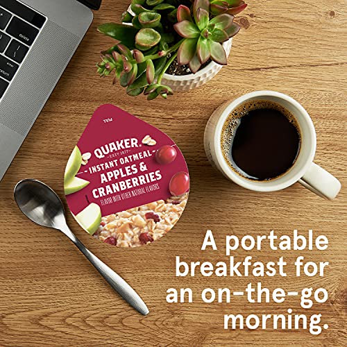 Quaker Instant Oatmeal Express Cups, Apples & Cranberries, 12 Count #TOP1