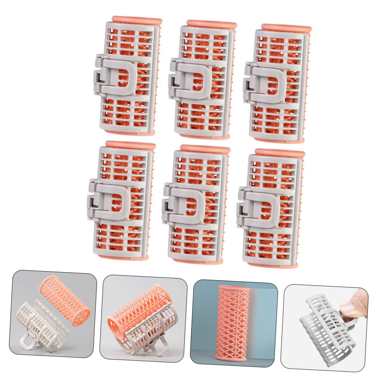 18pezzi Rollers Per Strumenti Di Acconciatura Fai Te Senza Calore Per Naturali e Frangia Per Uso Domestico e Salone