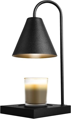 Lámpara calentadora de velas regulable, se adapta a tarros grandes, linterna eléctrica de metal para velas perfumadas, ajuste universal para fusión