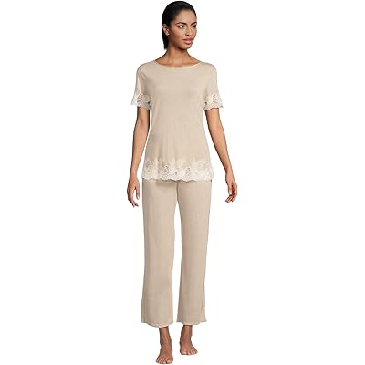 Natori Luxe Shangri-La Short Sleeve PJ Set heather cashmere